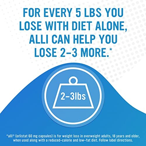 Alli weight loss information, lose 2-3 more pounds with Alli.
