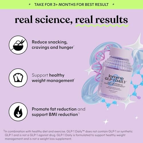 Benefits of GLP-1 Daily supplement for appetite and weight management.