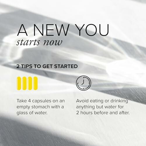 Tips for taking capsules with water on an empty stomach.