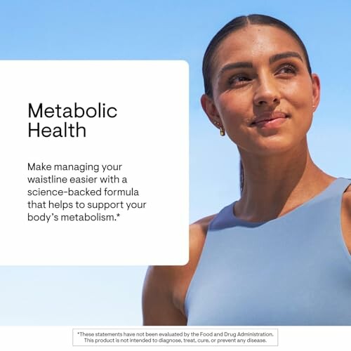 Woman in activewear promoting metabolic health.