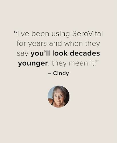 SeroVital testimonial with quote and image of Cindy.